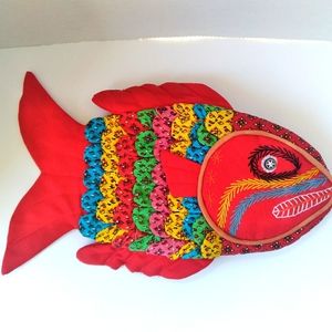 VTG Thai Embroidered Fish Oven Mitten